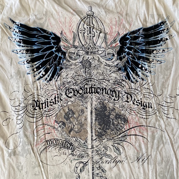 ❤️ Monarchy Los Angeles Distressed Graphic Tee Size XXL - Picture 7 of 7